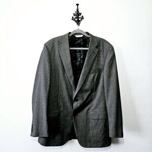 Samuelsohn Mens 44 Tall Sport Coat Blazer Jacket Wool 2-Button Check